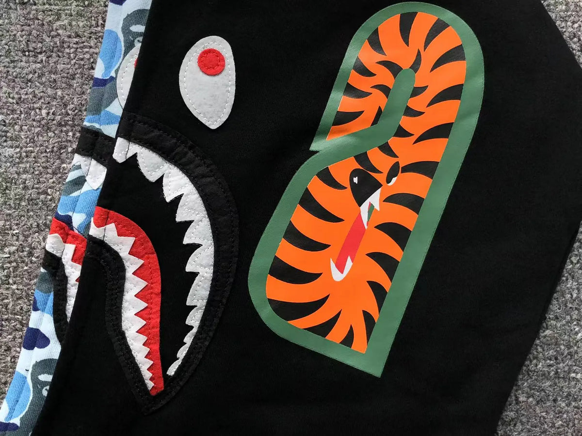 Campera Bape Abc Shark Full Zip Double Buzo Negra