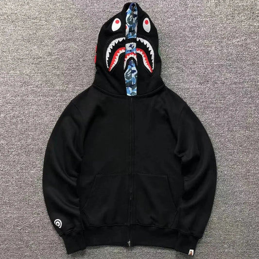 Campera Bape Abc Shark Full Zip Double Buzo Negra