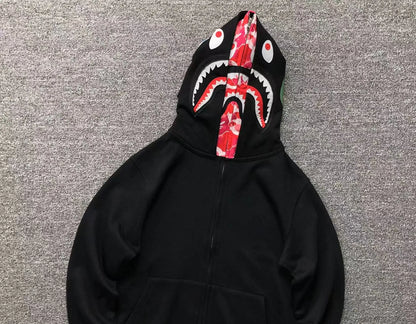 Campera Bape Abc Shark Full Zip Double Buzo Negra