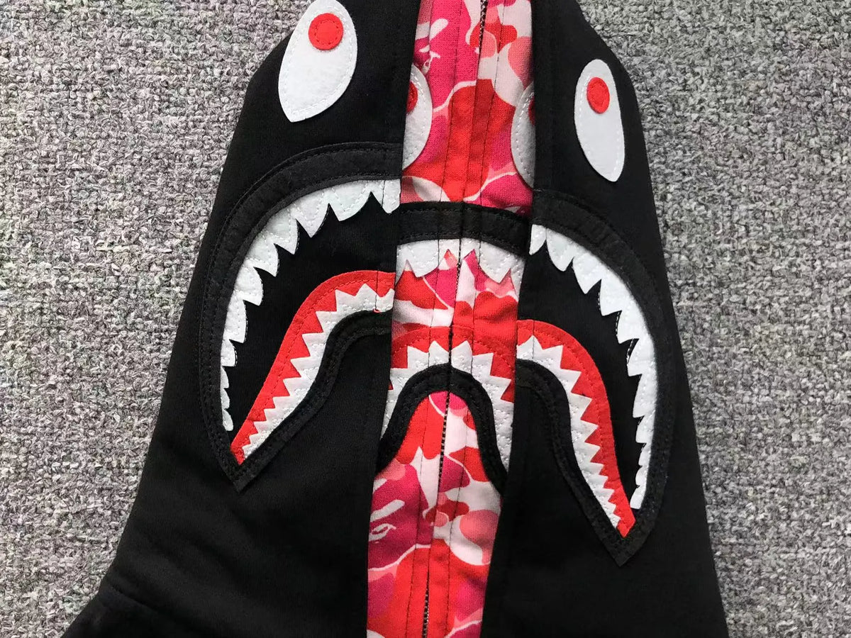 Campera Bape Abc Shark Full Zip Double Buzo Negra