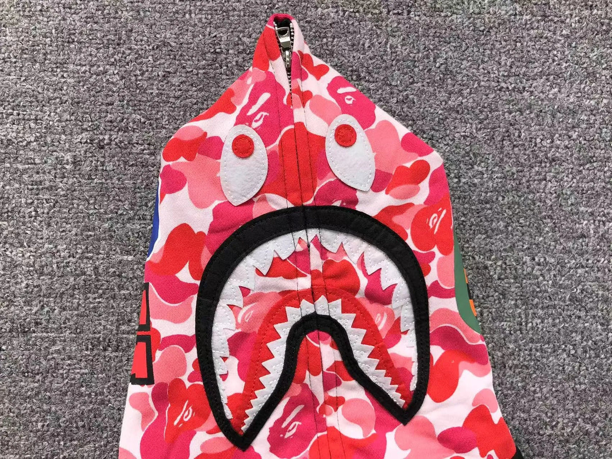 Campera Bape Abc Shark Full Zip Double Buzo Negra