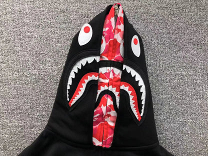 Campera Bape Abc Shark Full Zip Double Buzo Negra