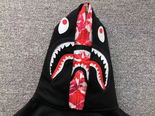Campera Bape Abc Shark Full Zip Double Buzo Negra