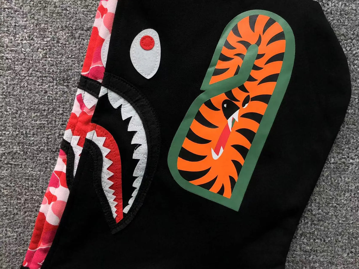 Campera Bape Abc Shark Full Zip Double Buzo Negra