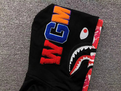 Campera Bape Abc Shark Full Zip Double Buzo Negra