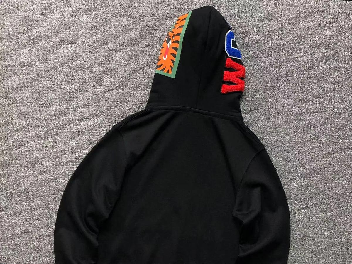 Campera Bape Abc Shark Full Zip Double Buzo Negra