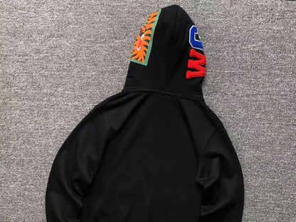 Campera Bape Abc Shark Full Zip Double Buzo Negra