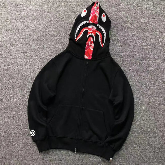 Campera Bape Abc Shark Full Zip Double Buzo Negra