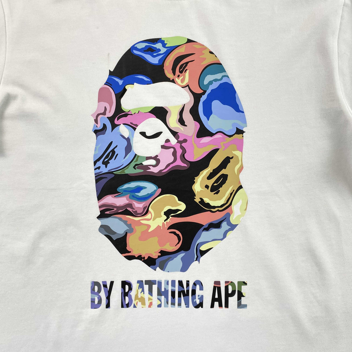 Remera Bape Art Camo Blanca
