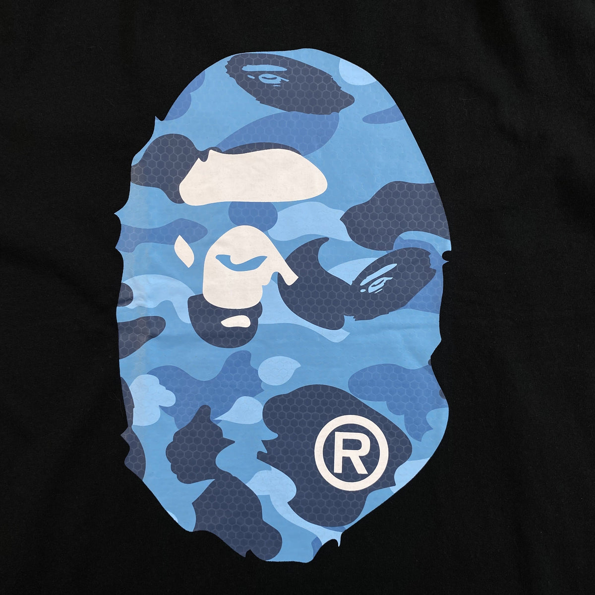 Remera Bape Camo Big Ape Head Negra