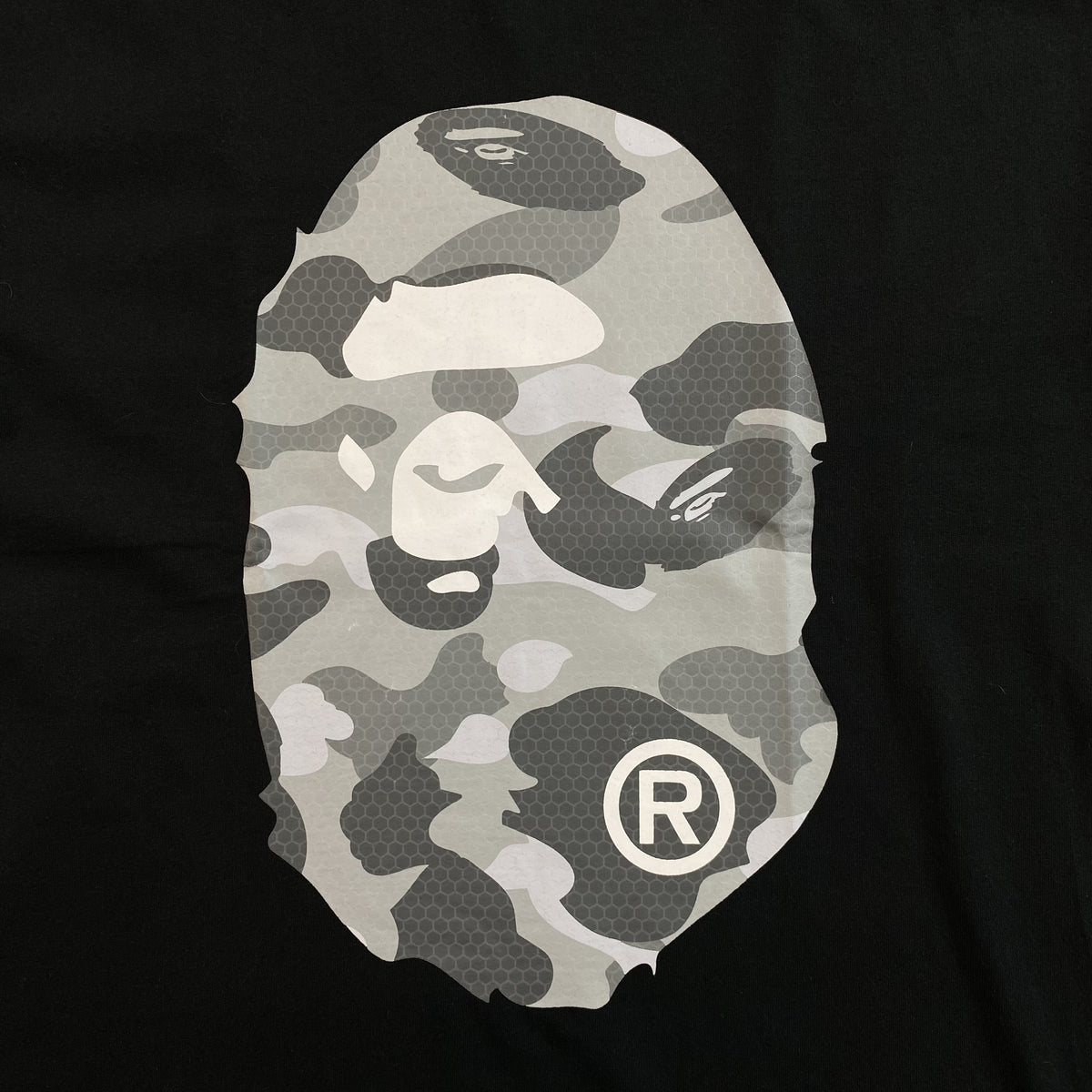 Remera Bape Camo Big Ape Head Negra