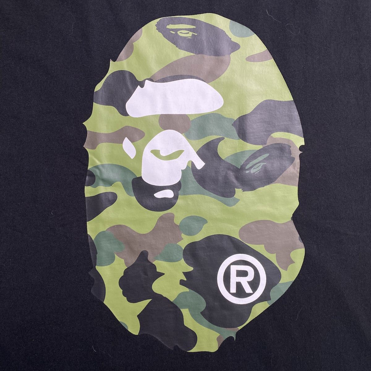 Remera Bape Camo Big Ape Head Negra