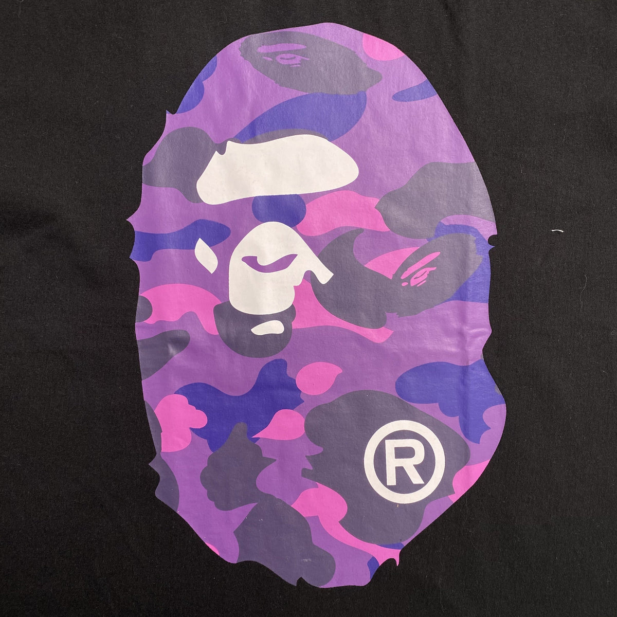 Remera Bape Camo Big Ape Head Negra