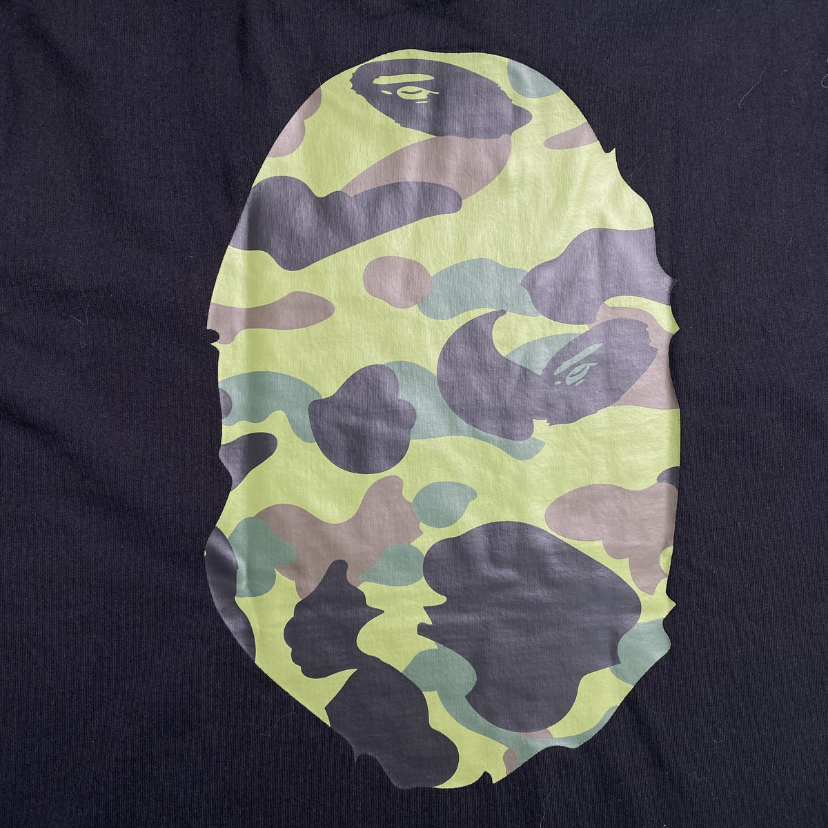 Remera Bape Camo Big Ape Head Negra