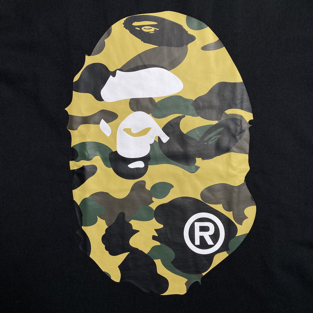 Remera Bape Camo Big Ape Head Negra