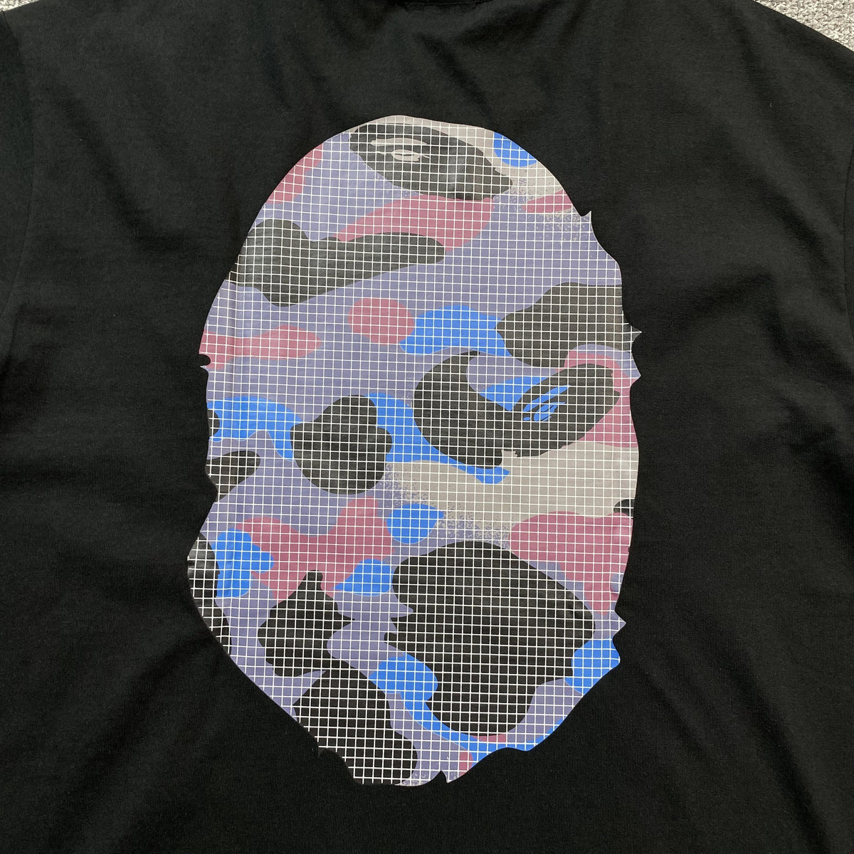 Remera Bape Camo Big Ape Head Negra