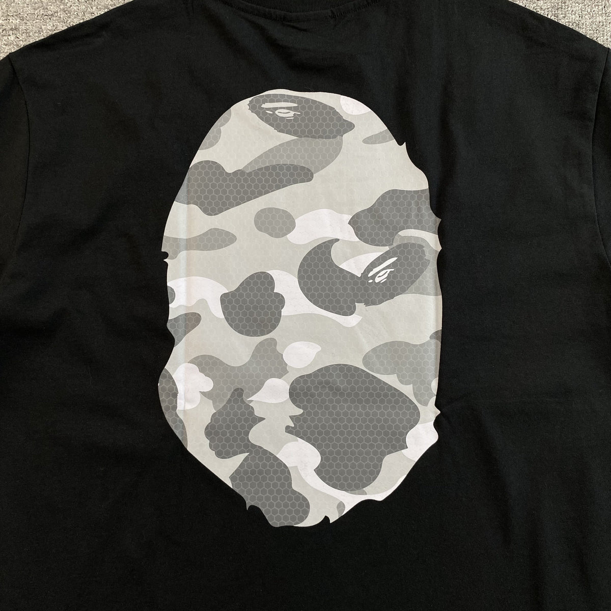 Remera Bape Camo Big Ape Head Negra