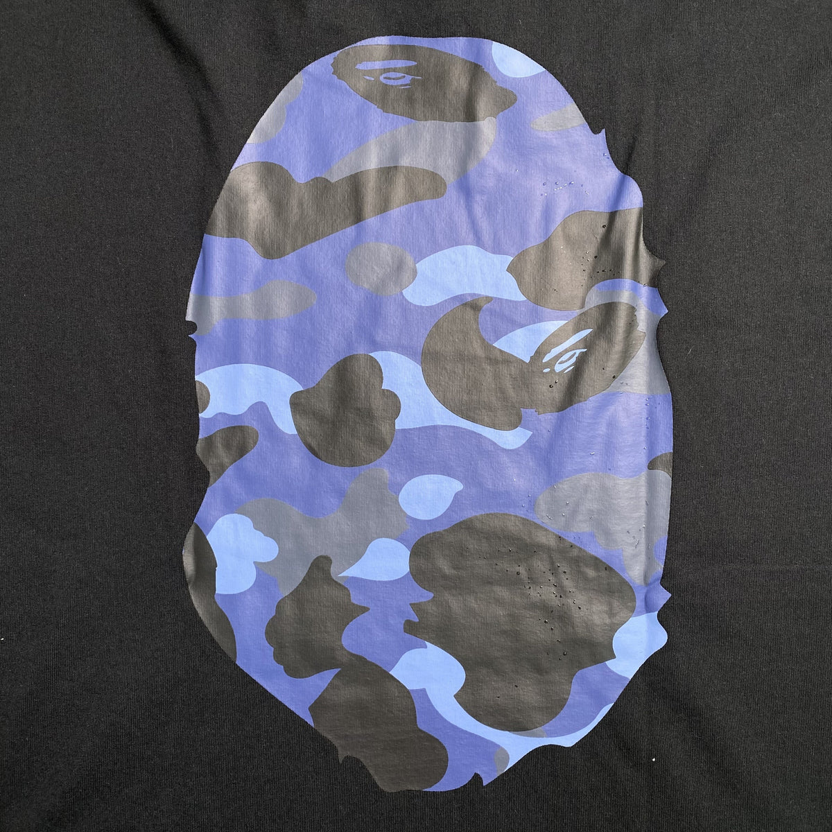 Remera Bape Camo Big Ape Head Negra