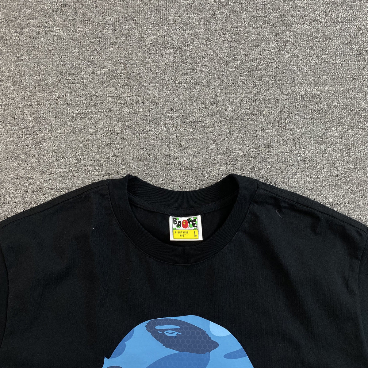 Remera Bape Camo Big Ape Head Negra