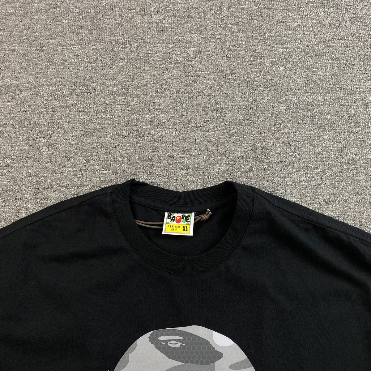 Remera Bape Camo Big Ape Head Negra