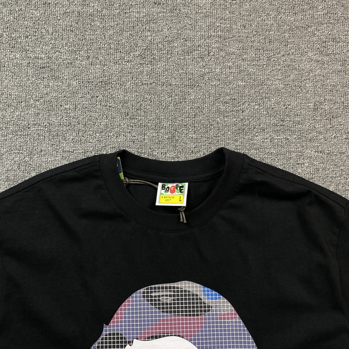 Remera Bape Camo Big Ape Head Negra