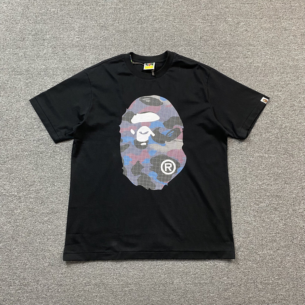 Remera Bape Camo Big Ape Head Negra