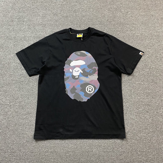 Remera Bape Camo Big Ape Head Negra