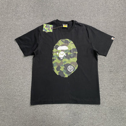 Remera Bape Camo Big Ape Head Negra