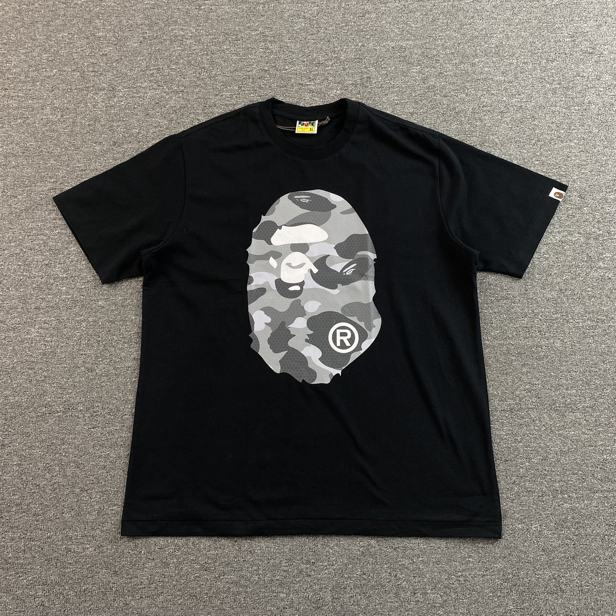 Remera Bape Camo Big Ape Head Negra