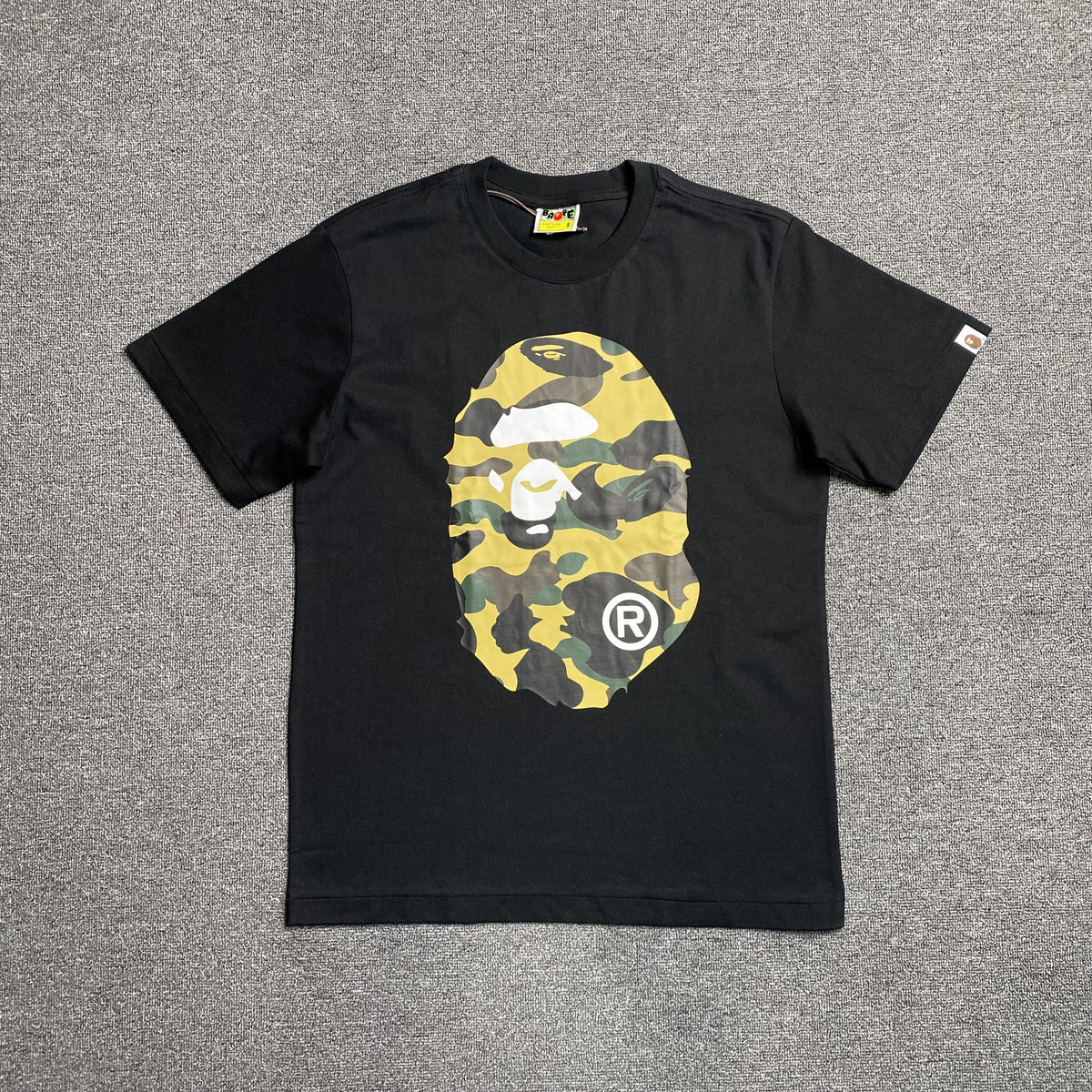 Remera Bape Camo Big Ape Head Negra