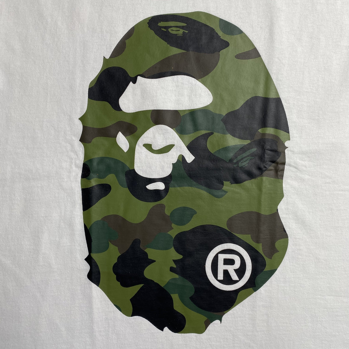 Remera Bape Camo Big Ape Head Blanca