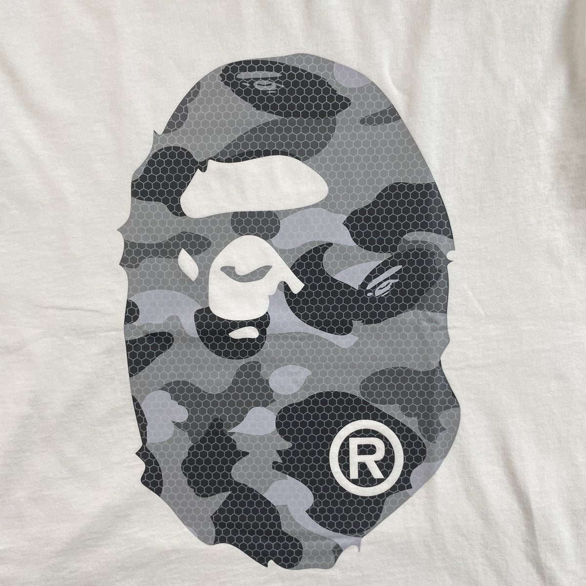 Remera Bape Camo Big Ape Head Blanca