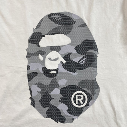 Remera Bape Camo Big Ape Head Blanca