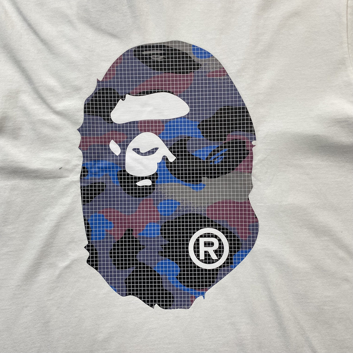 Remera Bape Camo Big Ape Head Blanca