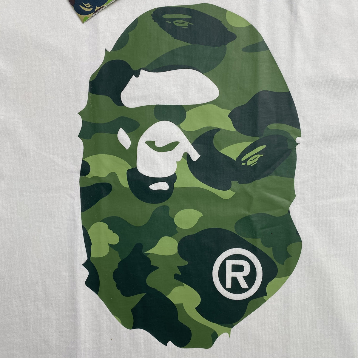 Remera Bape Camo Big Ape Head Blanca