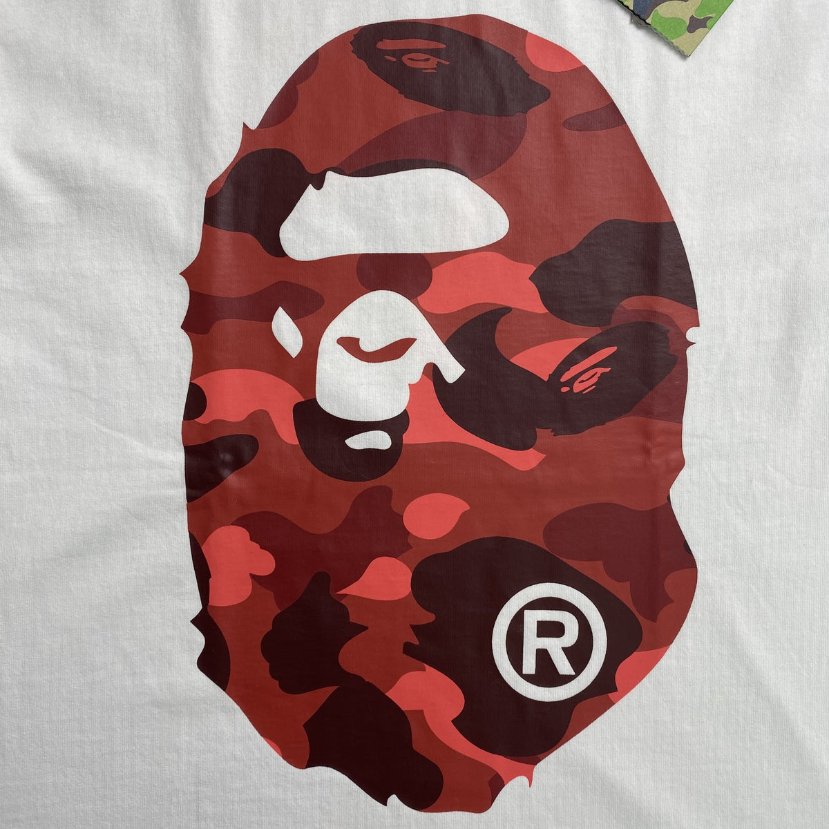 Remera Bape Camo Big Ape Head Blanca