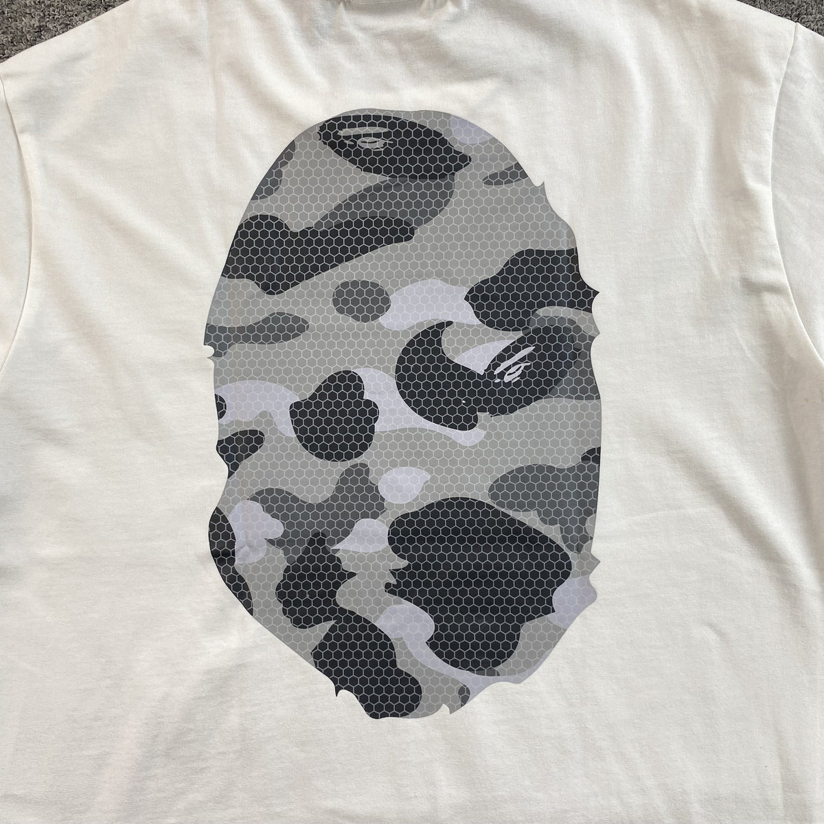 Remera Bape Camo Big Ape Head Blanca