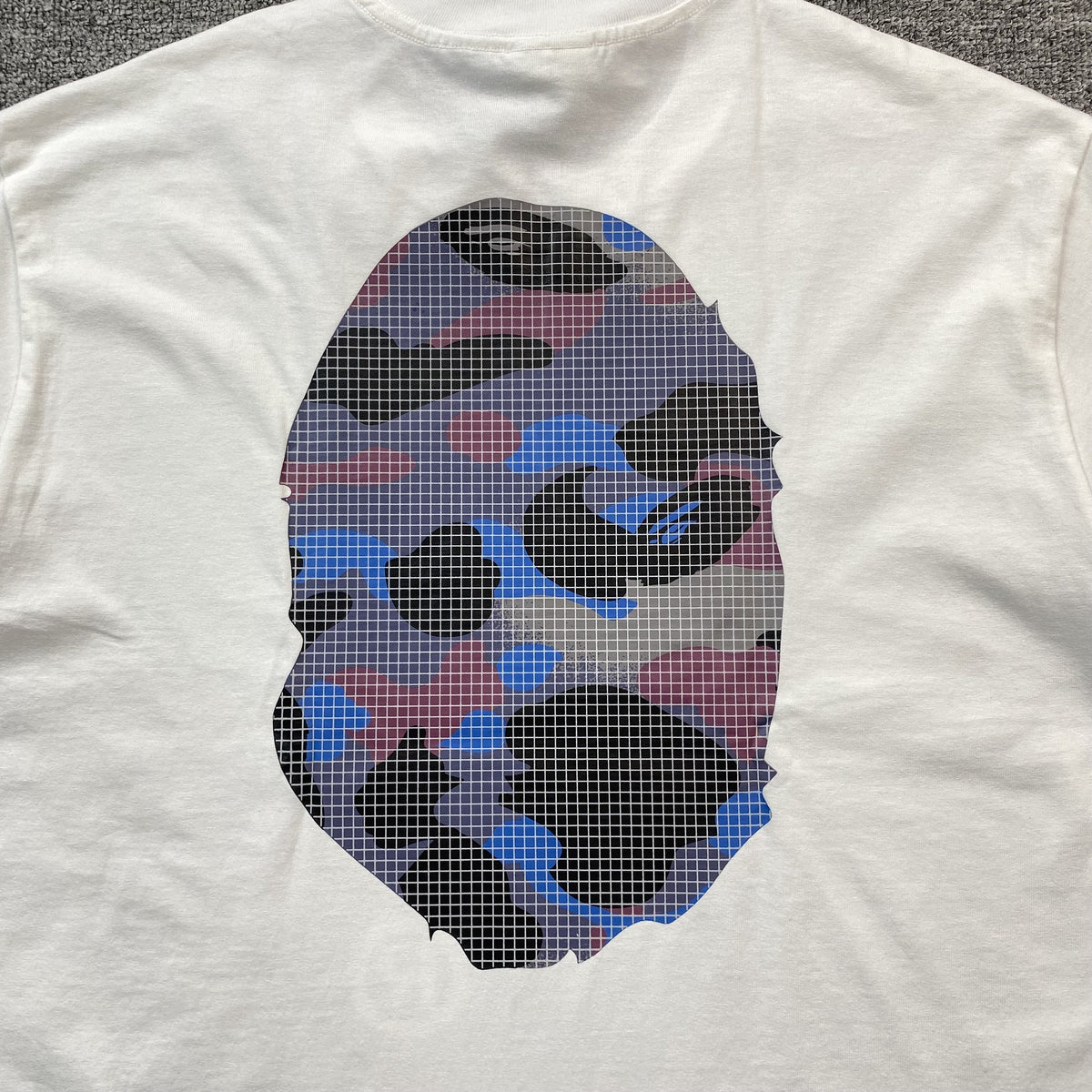 Remera Bape Camo Big Ape Head Blanca