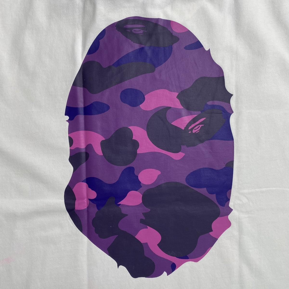 Remera Bape Camo Big Ape Head Blanca