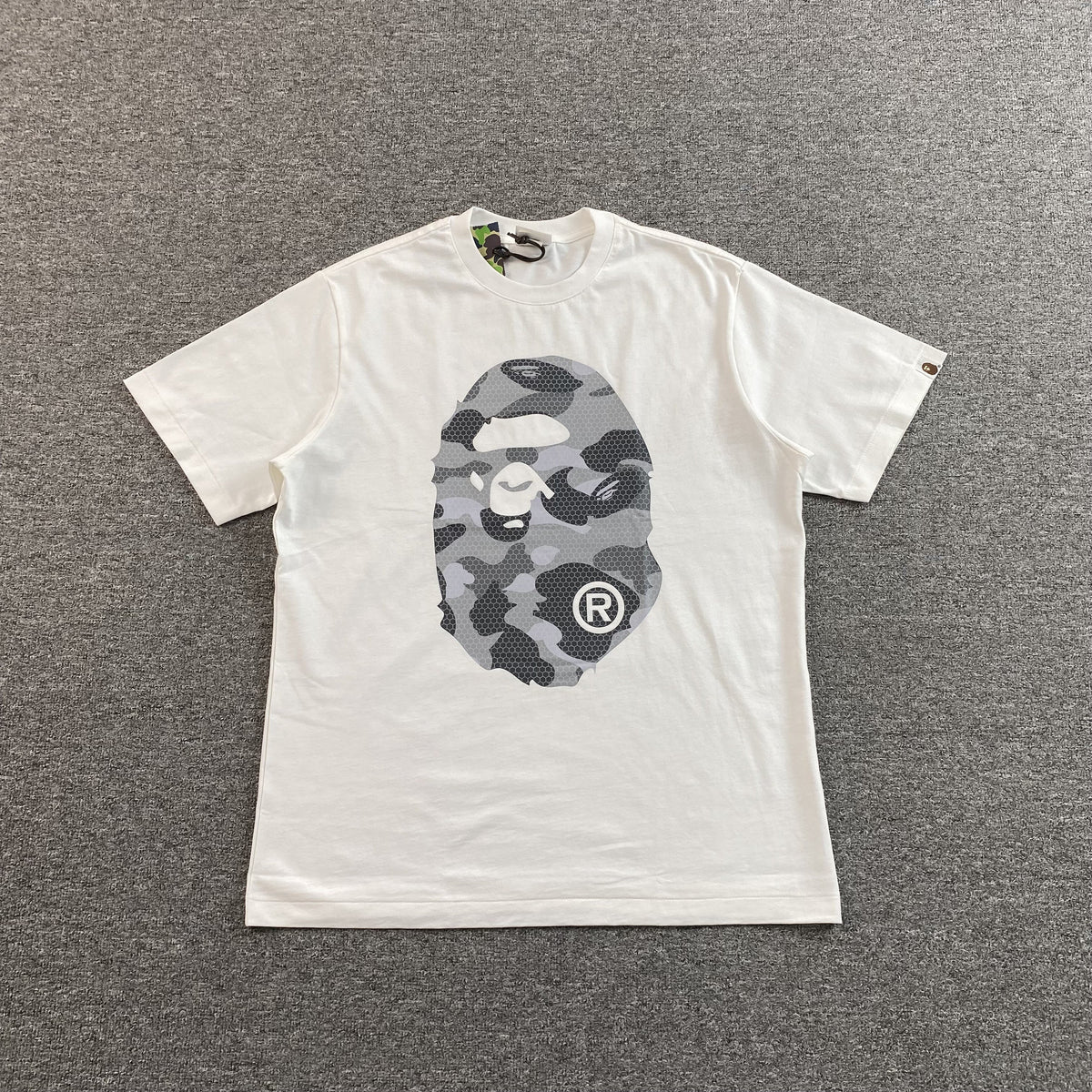 Remera Bape Camo Big Ape Head Blanca