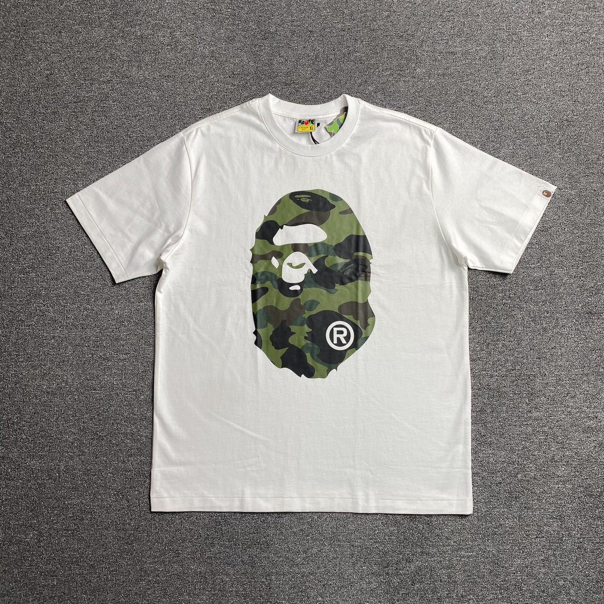 Remera Bape Camo Big Ape Head Blanca