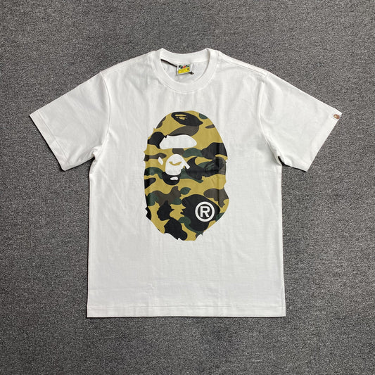 Remera Bape Camo Big Ape Head Blanca