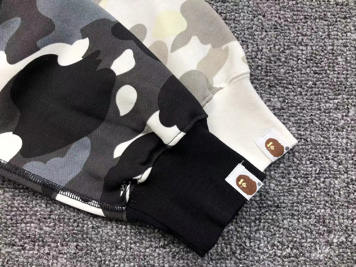 Campera Bape City Camo Shark Wgm Full Zip Negro
