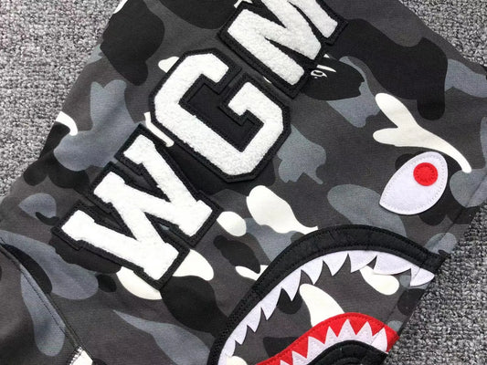 Campera Bape City Camo Shark Wgm Full Zip Negro