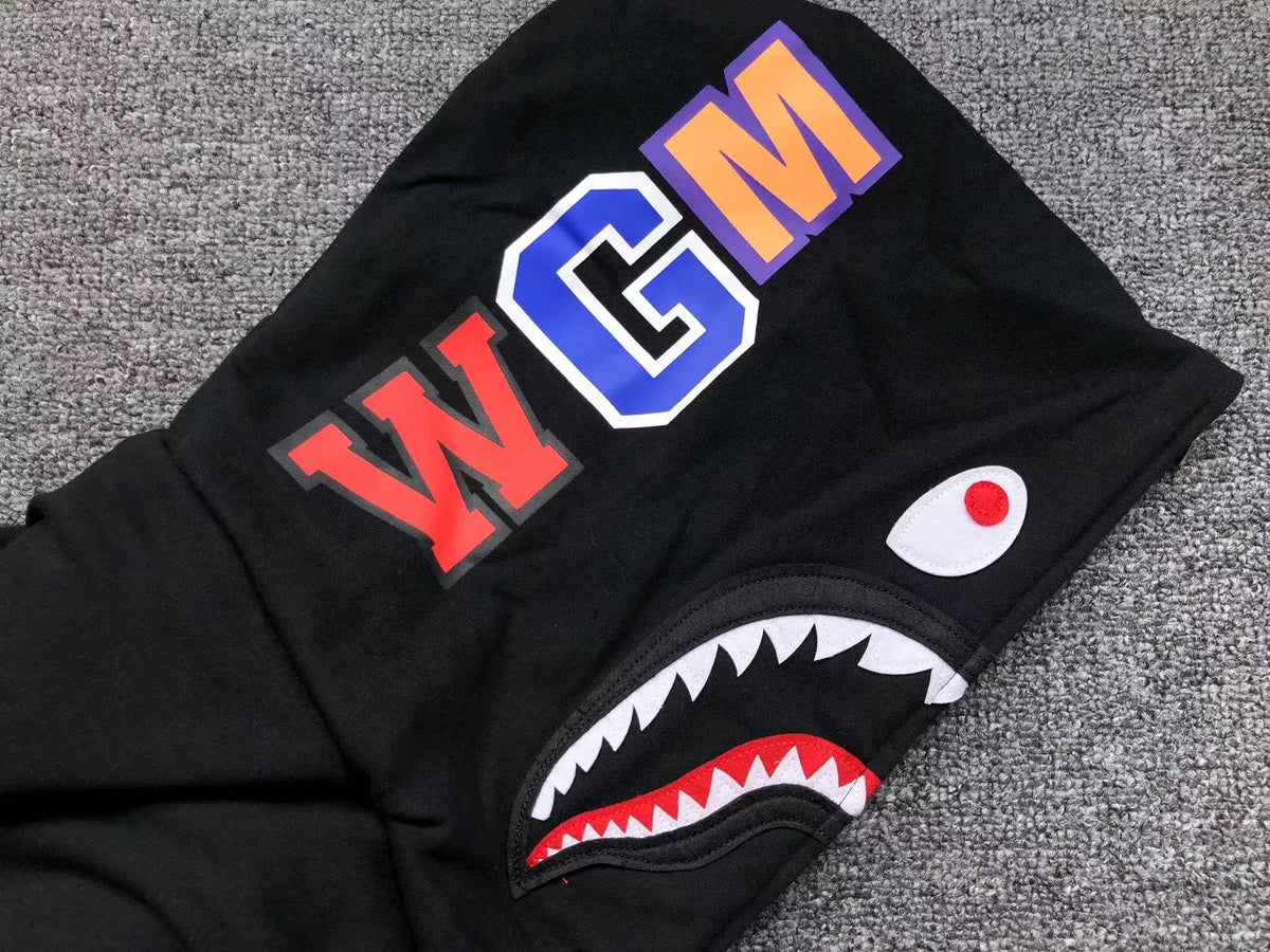Campera Bape City Camo Shark Wide Full Zip Double Negra