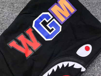 Campera Bape City Camo Shark Wide Full Zip Double Negra