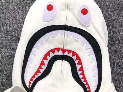 Campera Bape City Camo Shark Wide Full Zip Double Blanca