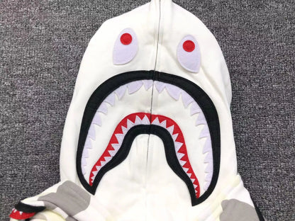 Campera Bape City Camo Shark Wide Full Zip Double Blanca