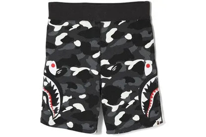 Bape City Camo Side Shark Sweat Shorts Blanco