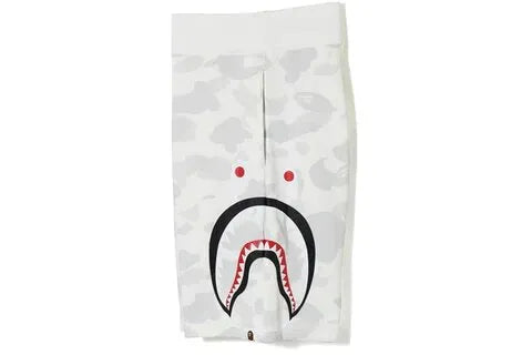 Bape City Camo Side Shark Sweat Shorts Blanco